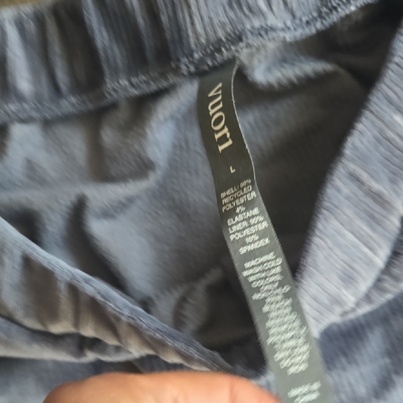 Vuori Women's Blue Velour Wide Leg Pants & Hoodie Set - Picture 8 of 8